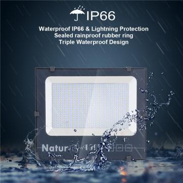 NATUR 150W LED Floodlight, 15000LM Outdoor Security Spotlights, Ultra Slim and Lightweight Design, 750W Halogen Equivalent, IP66 Waterproof, 3000K Warm White [Energy Class A++]